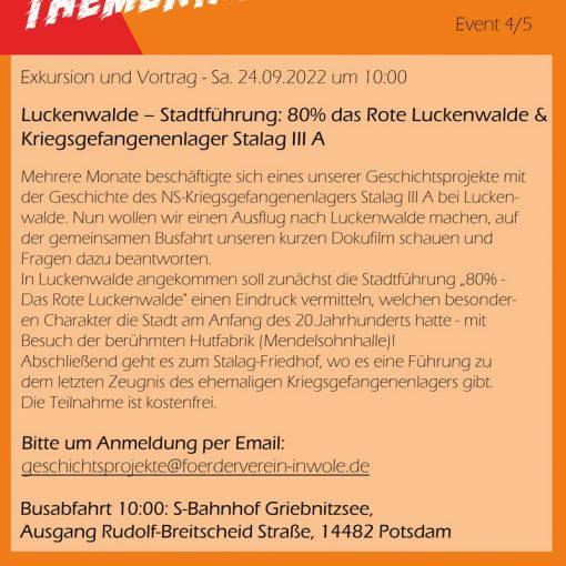 Exkursion Stadtführung Luckenwalde
