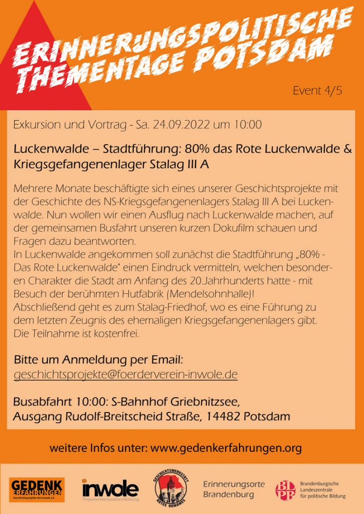 Exkursion Stadtführung Luckenwalde