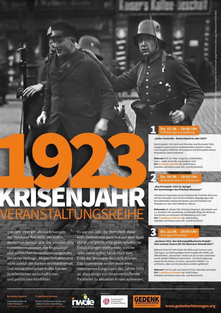 Krisenjahr 1923 – Veranstaltungsreihe – Gedenkerfahrungen