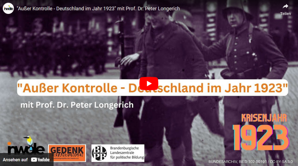 Peter Longerich Krisenjahr 1923 Video