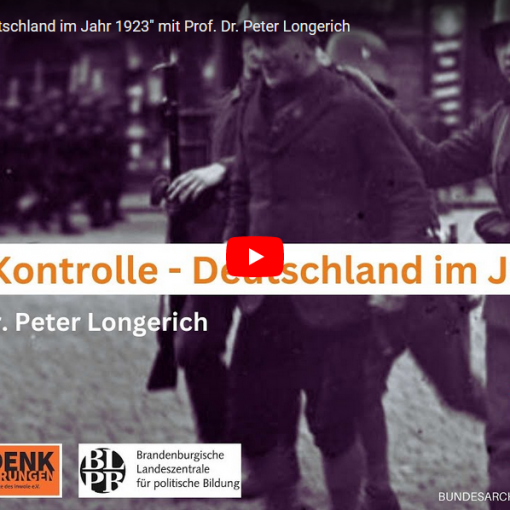 Peter Longerich Krisenjahr 1923 Video